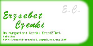 erzsebet czenki business card